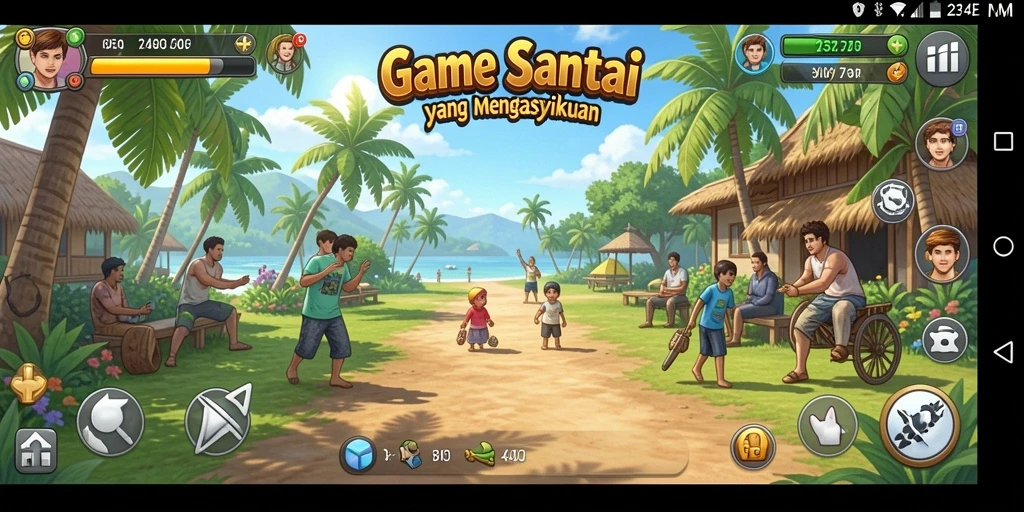 Tangkapan layar <strong>234E</strong> memperlihatkan keseruan gameplay santai.