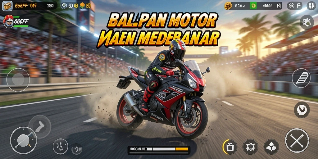 Gameplay seru balapan motor di 666FF.