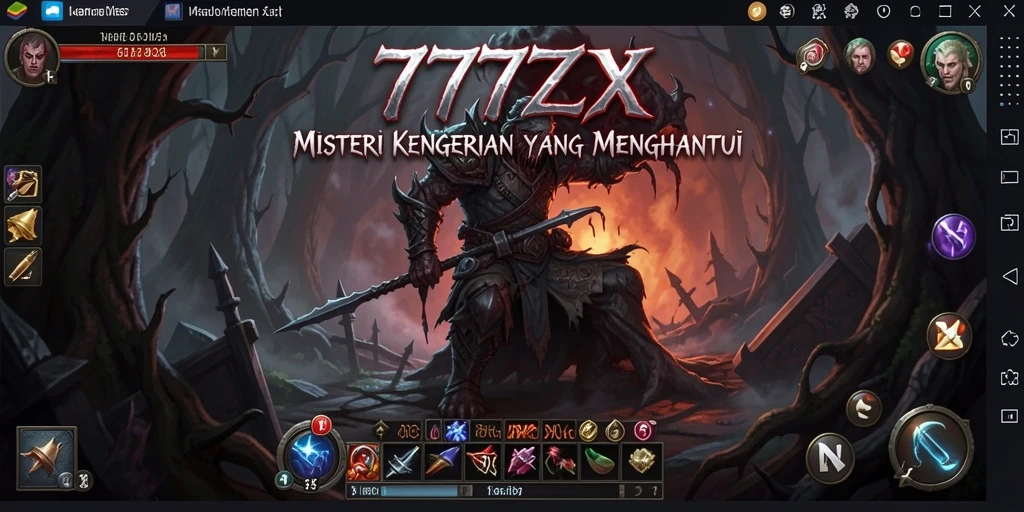 Screenshot utama dari gameplay menyeramkan di 777ZX.