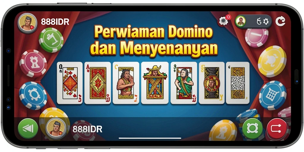 Tampilan menarik dari gameplay Domino di 888IDR.