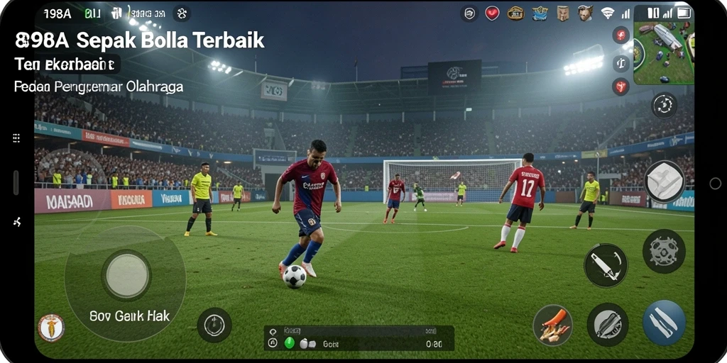 Screenshot 898A menampilkan aksi seru di lapangan sepak bola.