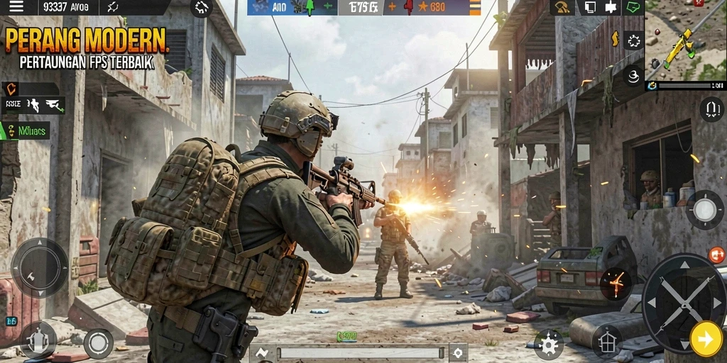 Gameplay mendebarkan dari 93337 dengan aksi FPS yang seru.