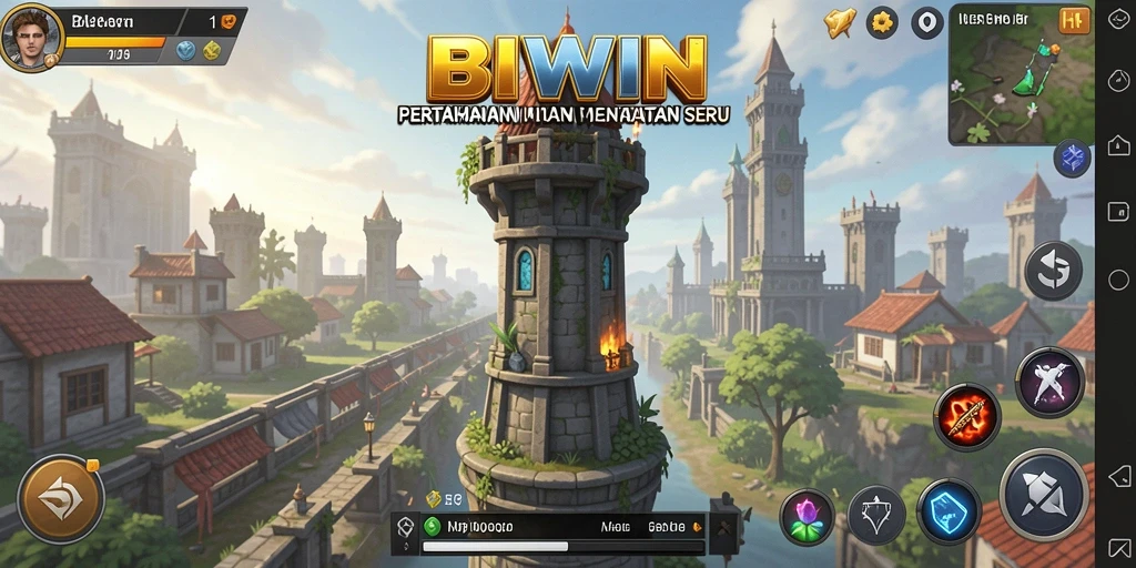 Gameplay seru BIWIN dengan strategi Tower Defense yang menegangkan.