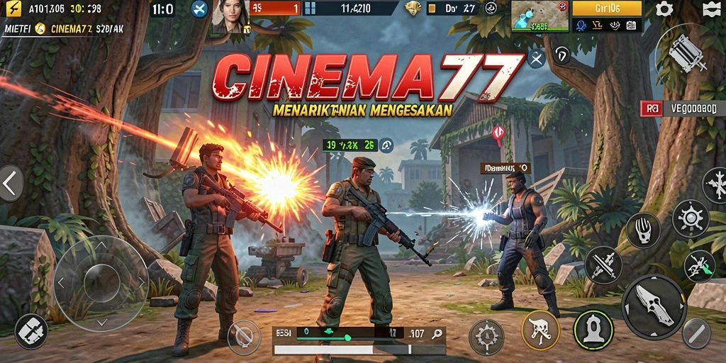 Gameplay seru Tower Defense di CINEMA77 dengan menara dan musuh yang beragam.