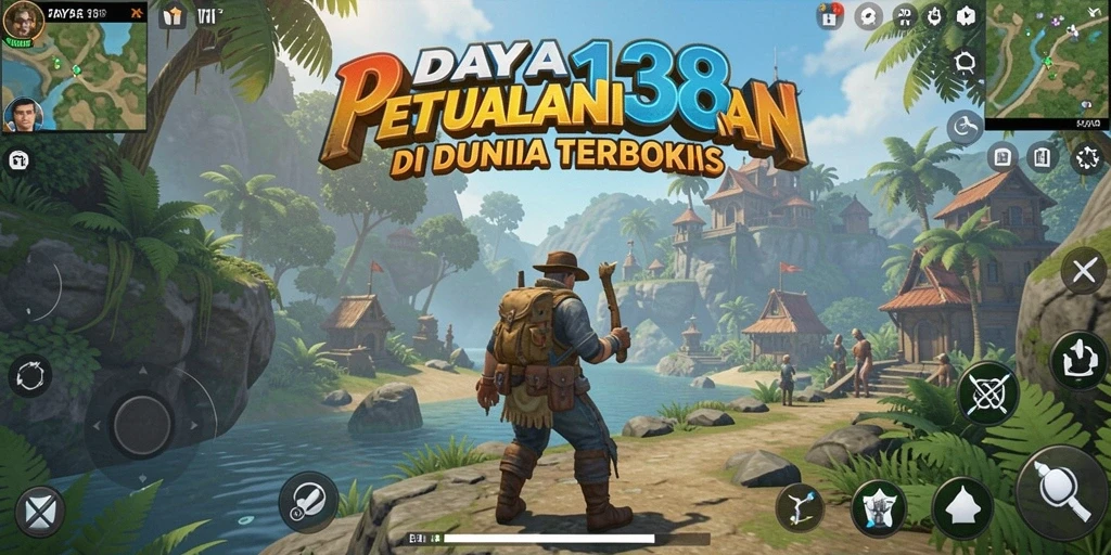 Screenshot utama DAYA138 menampilkan karakter menjelajahi dunia terbuka yang luas.
