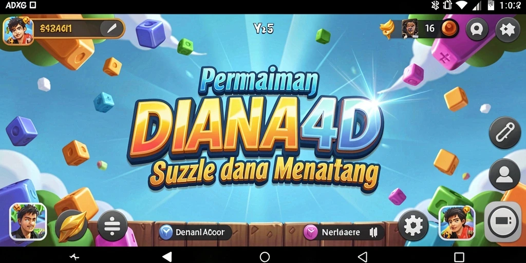 Tampilan gameplay puzzle DIANA4D yang menantang dan menarik.
