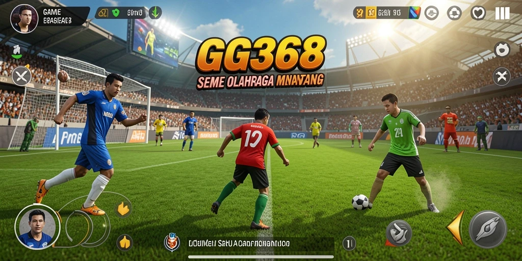 Tangkapan layar gameplay GG368 menampilkan aksi olahraga yang mendebarkan.