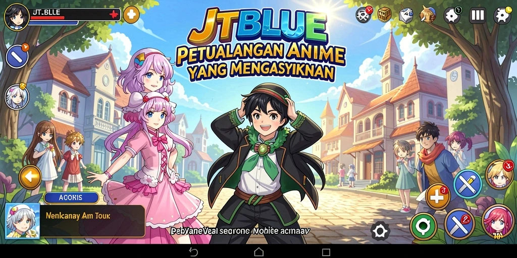 Tampilan gameplay menakjubkan dari JTBLUE dengan karakter Anime yang kaya warna.