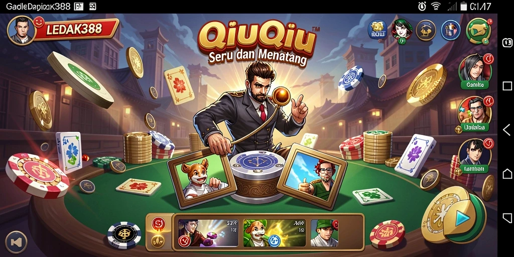 Tampilan gameplay menarik dari LEDAK388 dengan suasana QiuQiu yang seru.