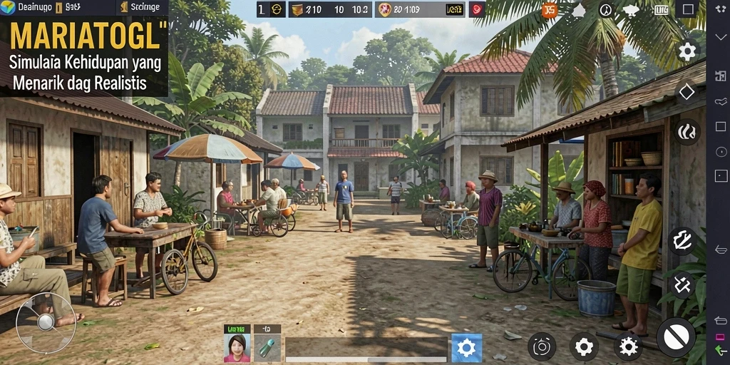 Screenshot MARIATOGL menampilkan gameplay simulasi yang imersif.