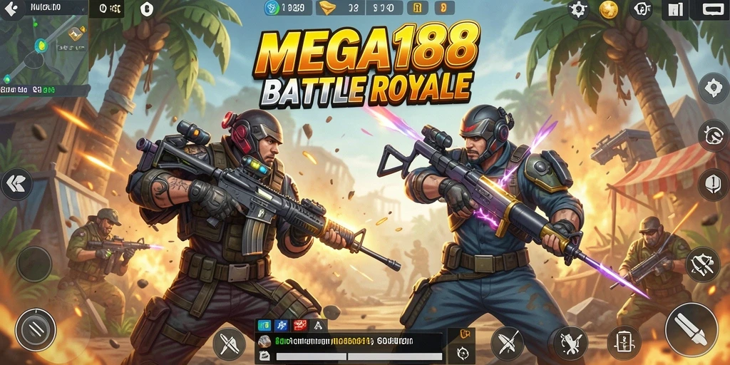 Gameplay Battle Royale yang seru dalam MEGA188 dengan aksi adiktif.