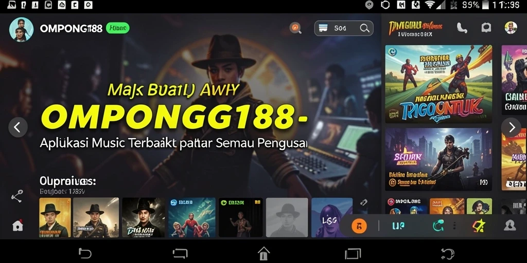 Tampilan gameplay OMPONG188 yang menarik dengan beragam lagu.