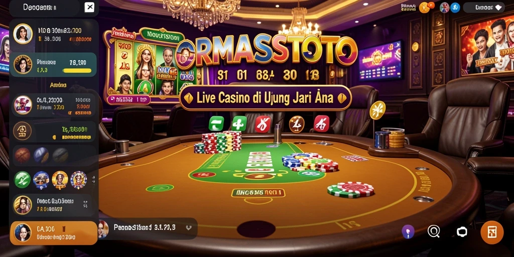 Tampilan gameplay ORMASSTOTO yang menarik dengan dealer langsung.