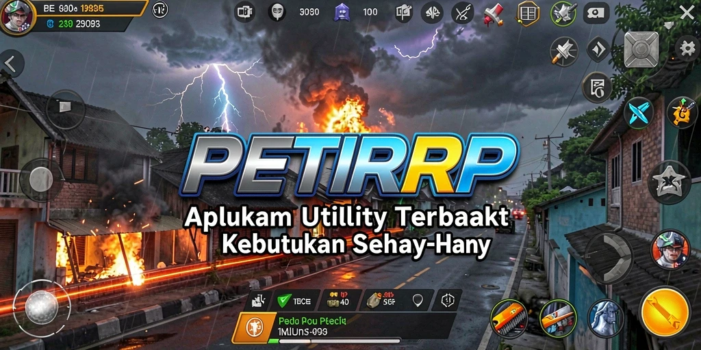 Screenshot PETIRRP menampilkan tampilan utama aplikasi Utility.