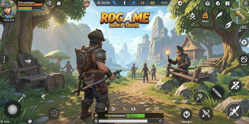 Menampilkan gameplay RPGAME dalam dunia terbuka yang luas.