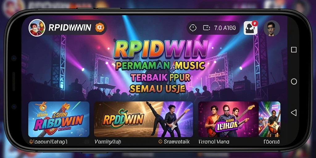 Screenshot gameplay RPIDWIN yang menampilkan variasi lagu dan antarmuka menarik.