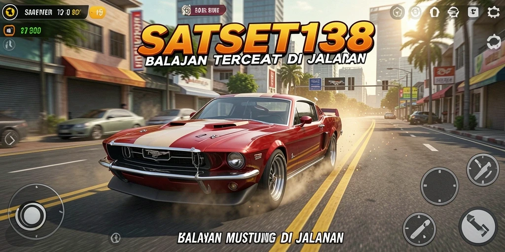 Gameplay mendebarkan dalam balapan mobil tercepat.