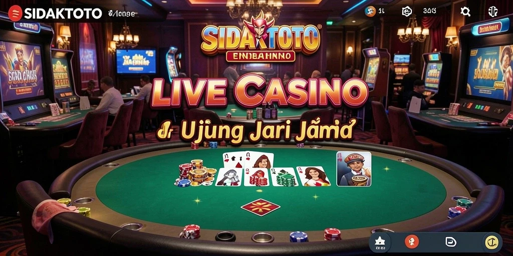 Screenshot gameplay SIDAKTOTO yang menampilkan dealer langsung.