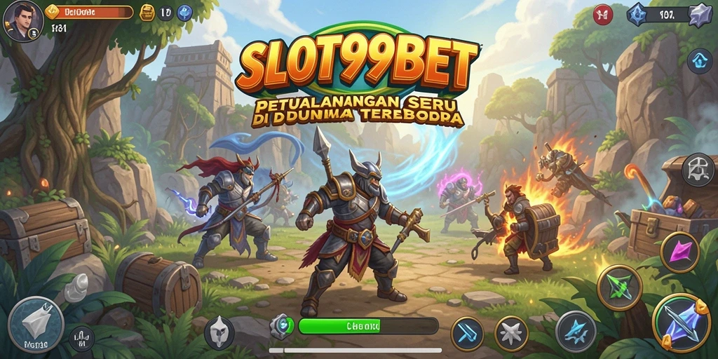 Tangkapan layar gameplay <strong>SLOT99BET</strong> menunjukkan dunia terbuka yang luas dan menakjubkan.