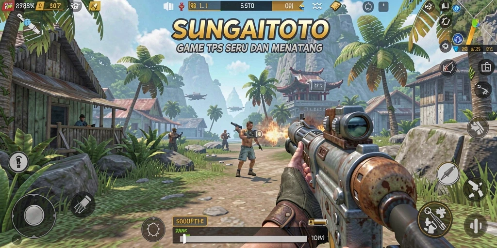 Gambaran gameplay seru di SUNGAITOTO dengan aksi tembak-menembak