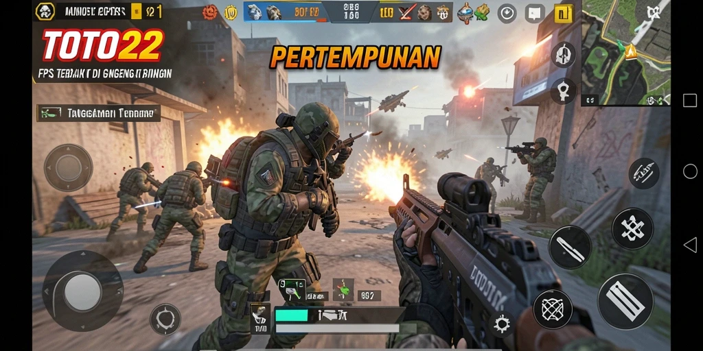 Gameplay seru dan menegangkan di TOTO22, memperlihatkan aksi tembak-menembak yang intens.
