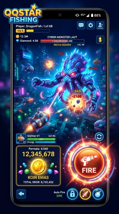 Tampilan aplikasi qqstar dengan antarmuka yang menarik.