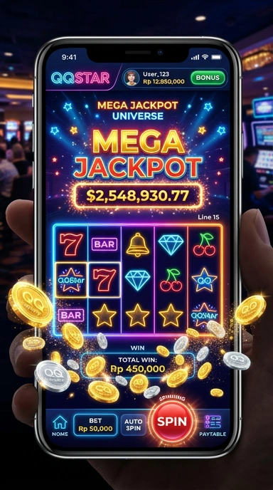 Screenshot aplikasi qqstar menampilkan berbagai kategori aplikasi.